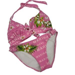 Marina West Pink and white bikini Swimsuit